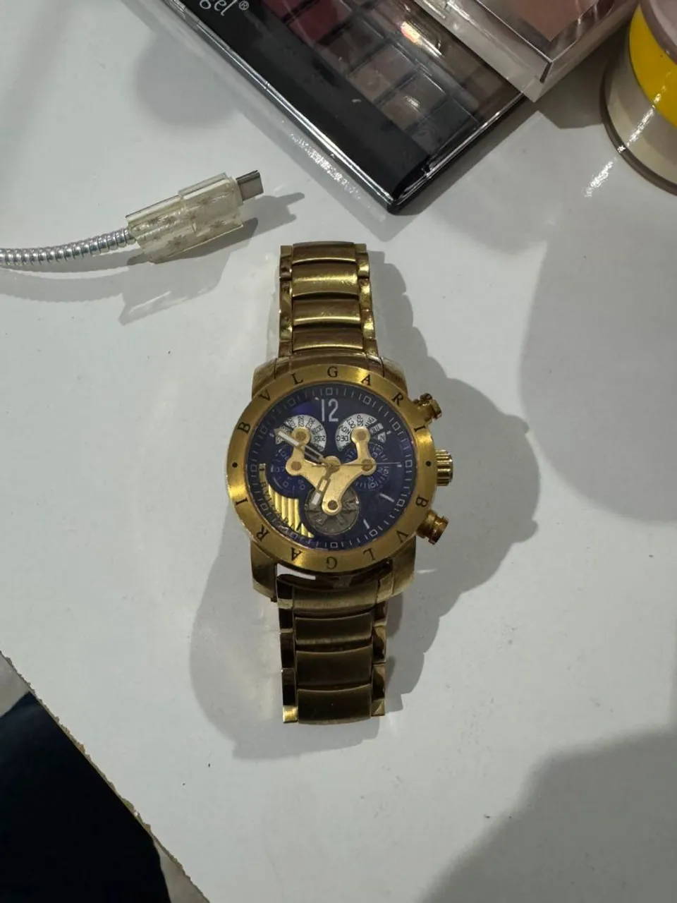 Relógio Bulgari Masculino Dourado