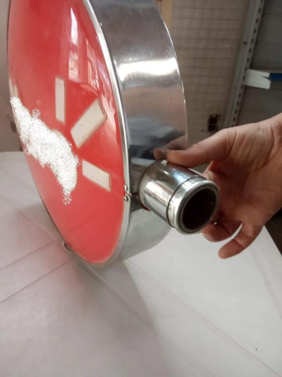 Vendo Placa 1,20 metros Acrílico de um lado com Base Em Aço Inox Iluminação Interna - Foto 2