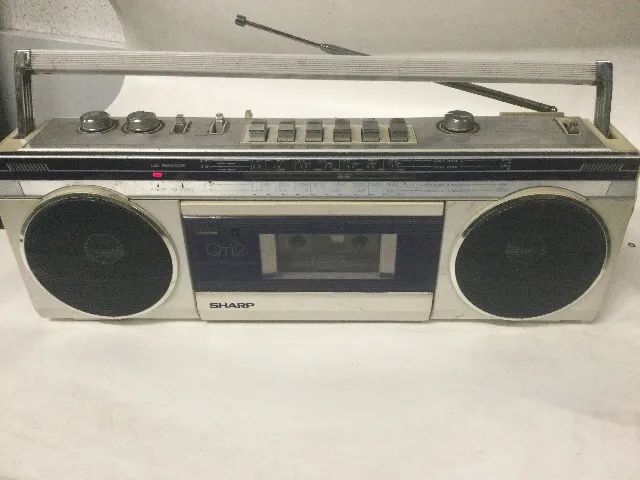 radio antigo bombox sharp
