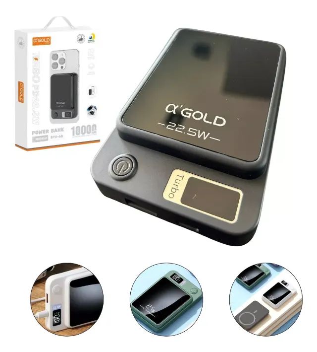 Power Bank 10000mah Carregador Portatil Por Indução Agold - Foto 2