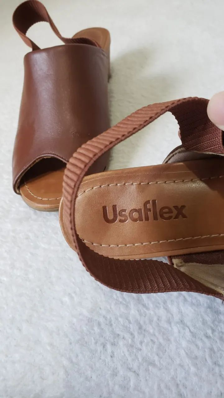 sandália usaflex marrom tamanho 34 - Foto 4
