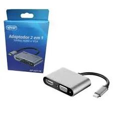 Adaptador 2 em 1 Sida HDMI e VGA Kp-ad119 - Foto 2
