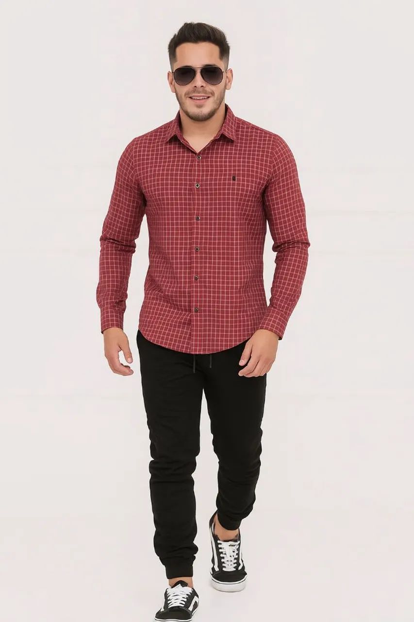 Camisa Slim + Calça Jogger Preta ( tamanho G )