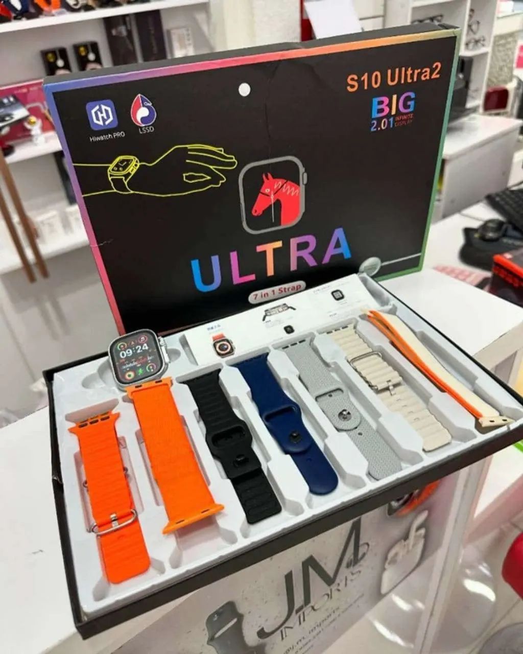 Smartwatch S100 Película, com 7 Pulseiras / ultra 9 - Foto 2