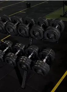 Kit Dumbbell injetado Premium pegada em aço cromado, recartilhada 12Kg a 30Kg - Foto 2