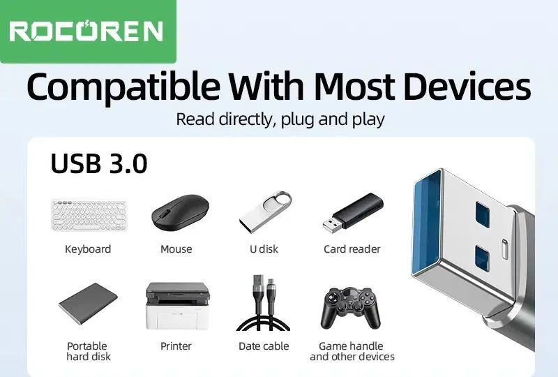 Adaptador USB-A para USB-C 5Gbps - Foto 2