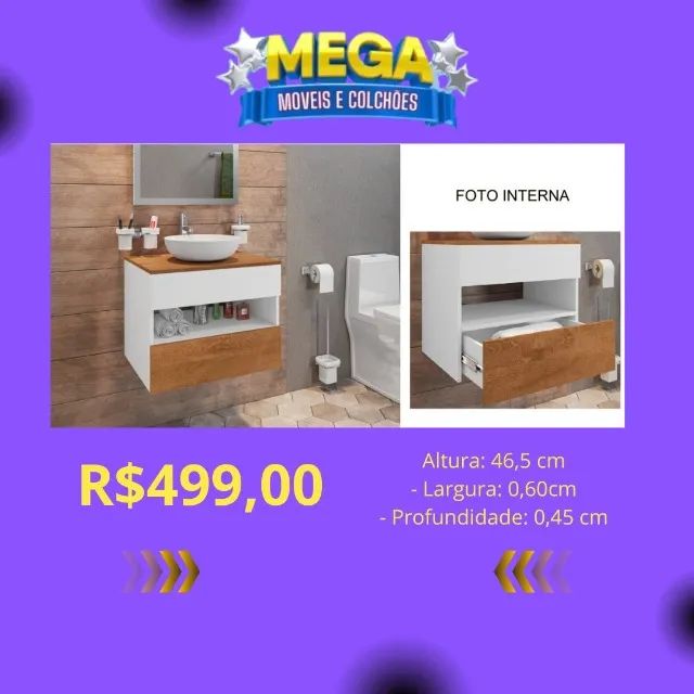 GABINETE PARA BANHEIRO A PRONTA-ENTREGA  - Foto 2