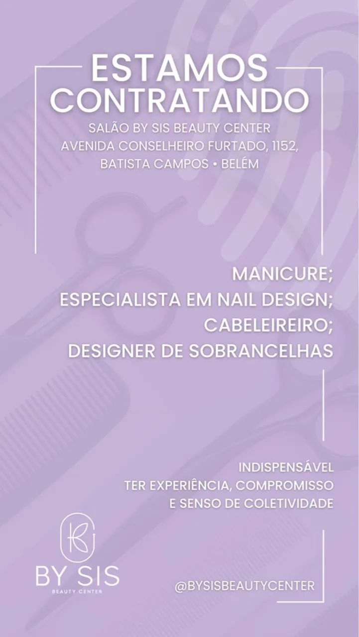 Vaga salão de beleza - Vagas de emprego - Batista Campos, Belém ...