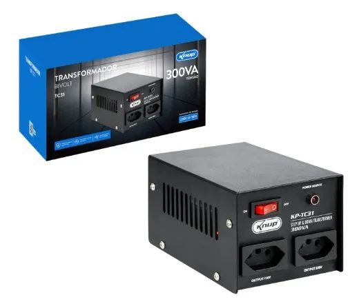 Transformador de Voltagem Knup KP-TC31 300VA Bivolt  - Foto 3