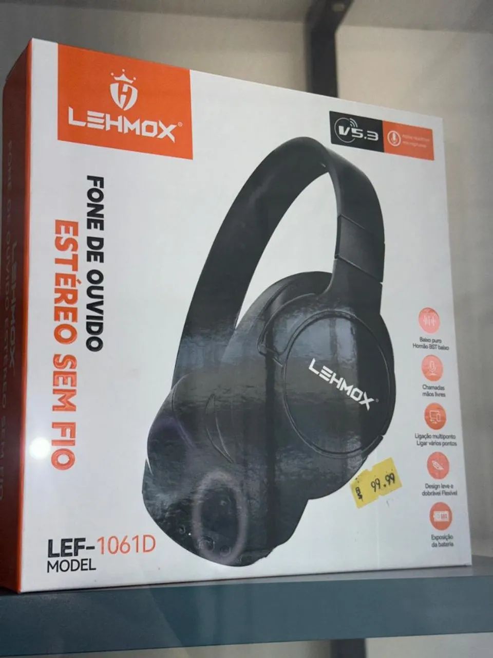 FONE DE OUVIDO BLUETOOTH LEHMOX 