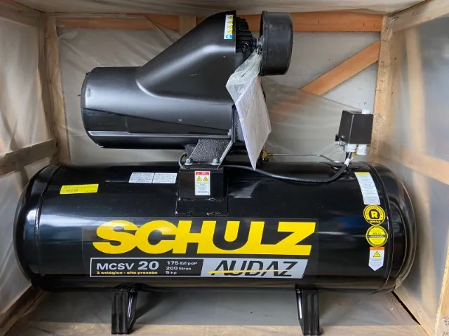 Pulmão de Aço! Schulz Audaz 200L 5CV - Ar Trifásico pra Trabalho Pesado
