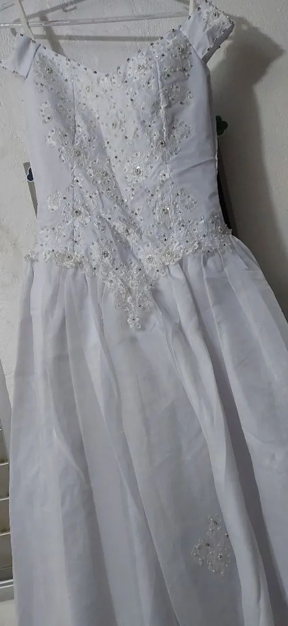 Vestido de noiva branco elegante - Foto 6