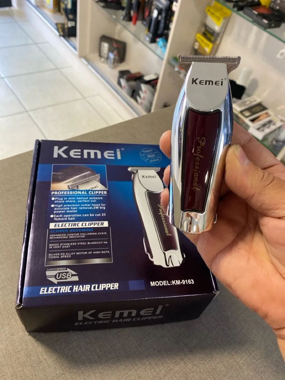 Maquina de acabamento km-9163 profissional 