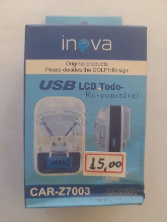 Carregador de Celular USB LCD Todo - Inova CAR-Z7003