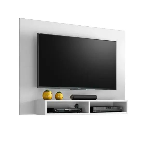 Painel Para TV Ate 43 Polegadas Com 2 Nichos Artely Eros Branco - Para Pronta Entrega  - Foto 3