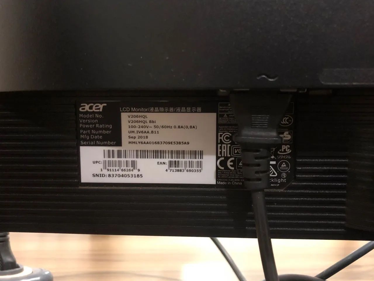 Monitor Acer LCD 20 polegadas - Foto 5