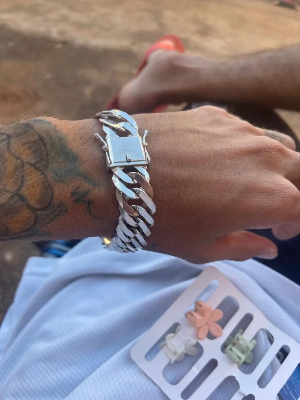 Pulseira Cordão Grosso Prata 925 - Foto 2