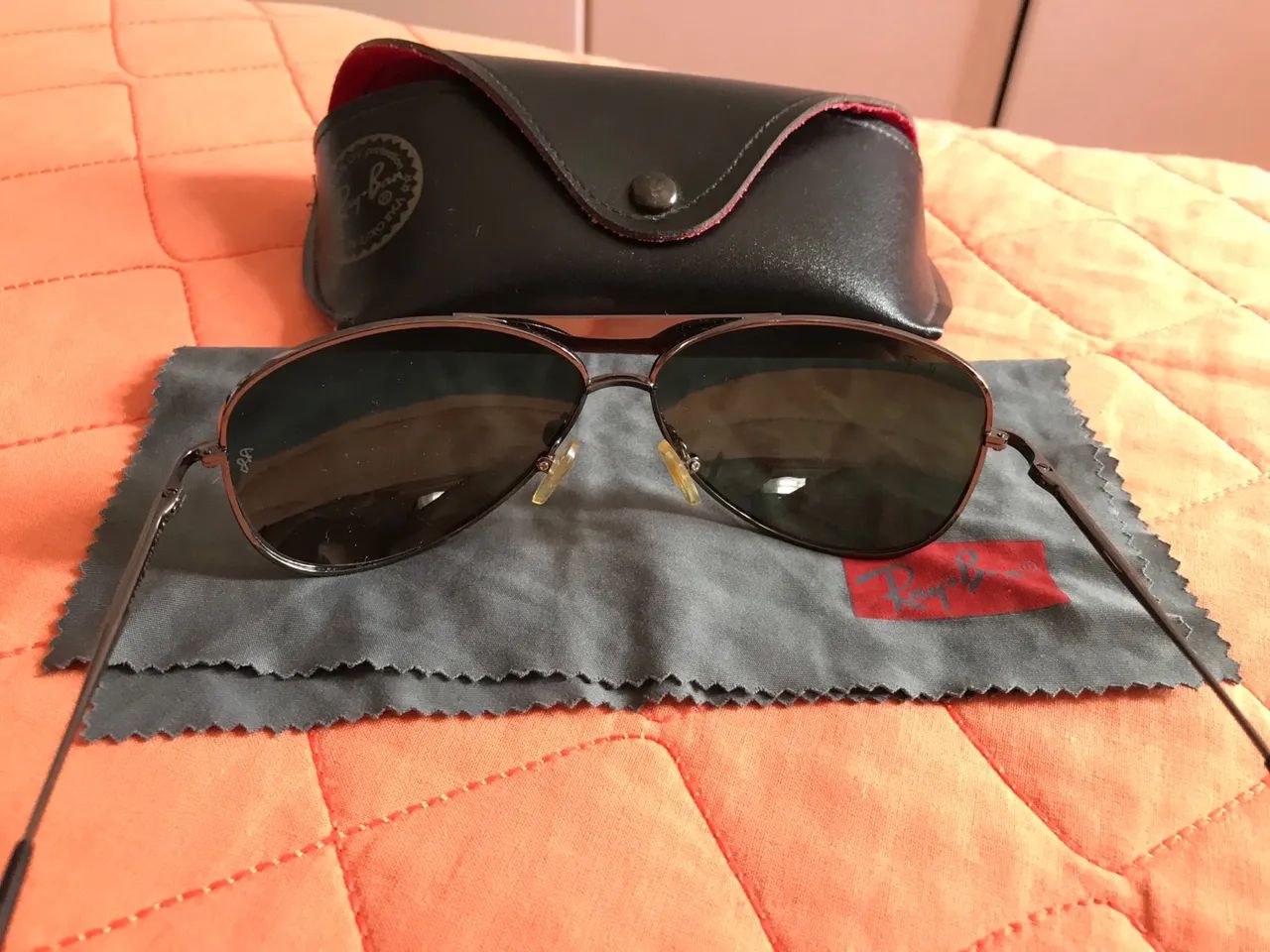 Óculos de Sol Ray Ban Metal original com capa e flanela  - Foto 3