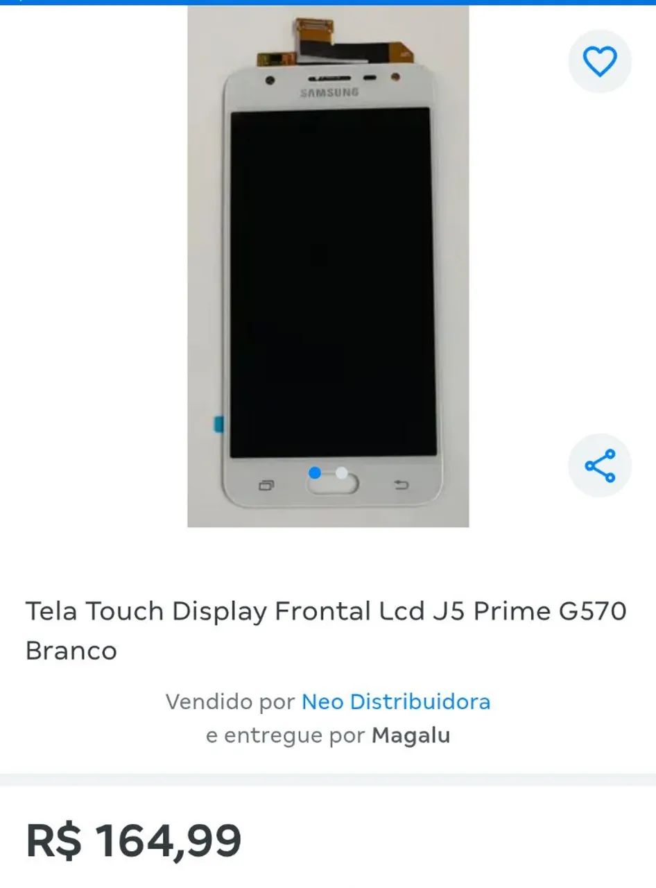 Display Tela Frontal Touch Samsung J5 prim + Bateria EB- BG570Ae G570 Original Nova - Foto 6