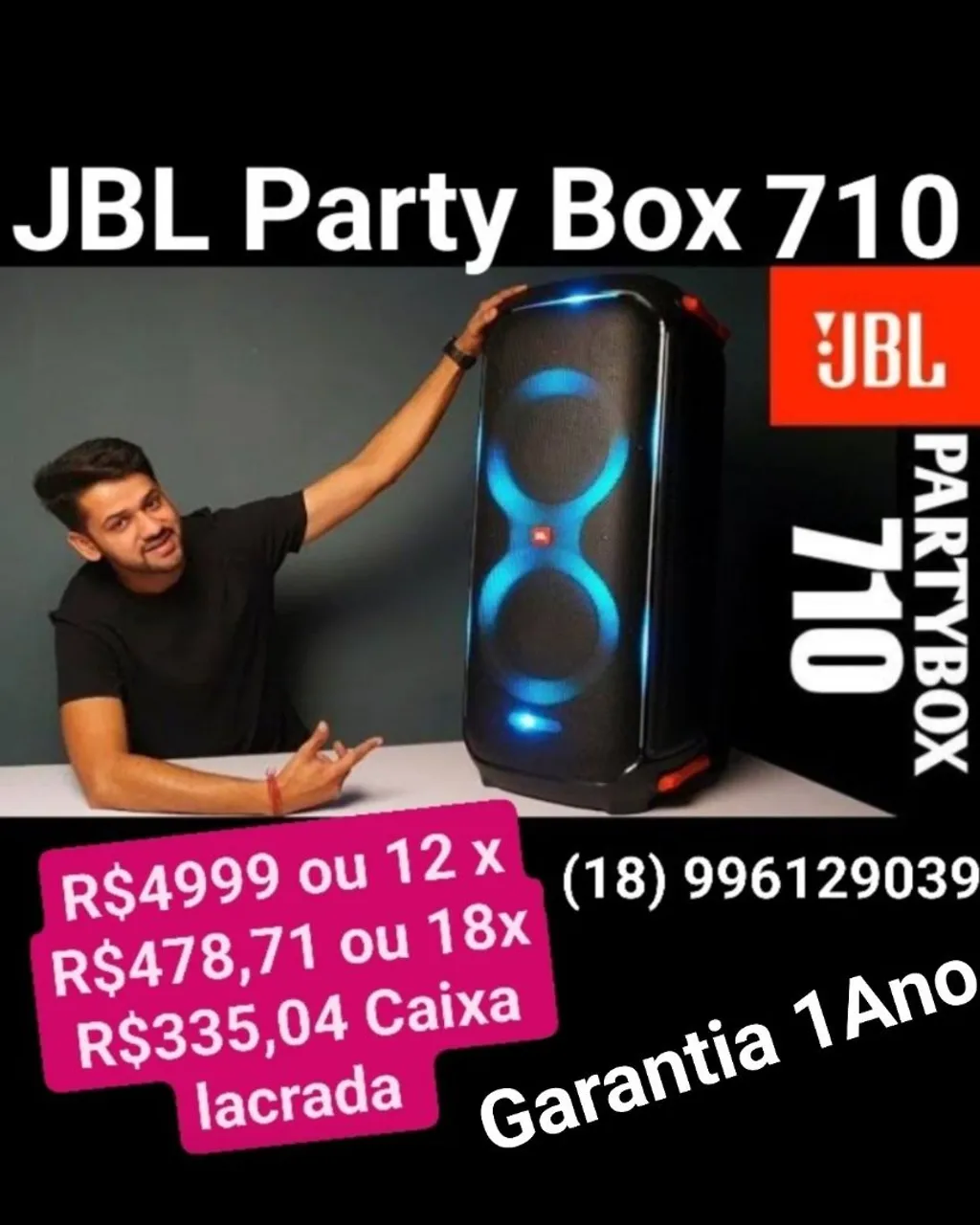 JBL Party Box 710 nova na caixa R$4999