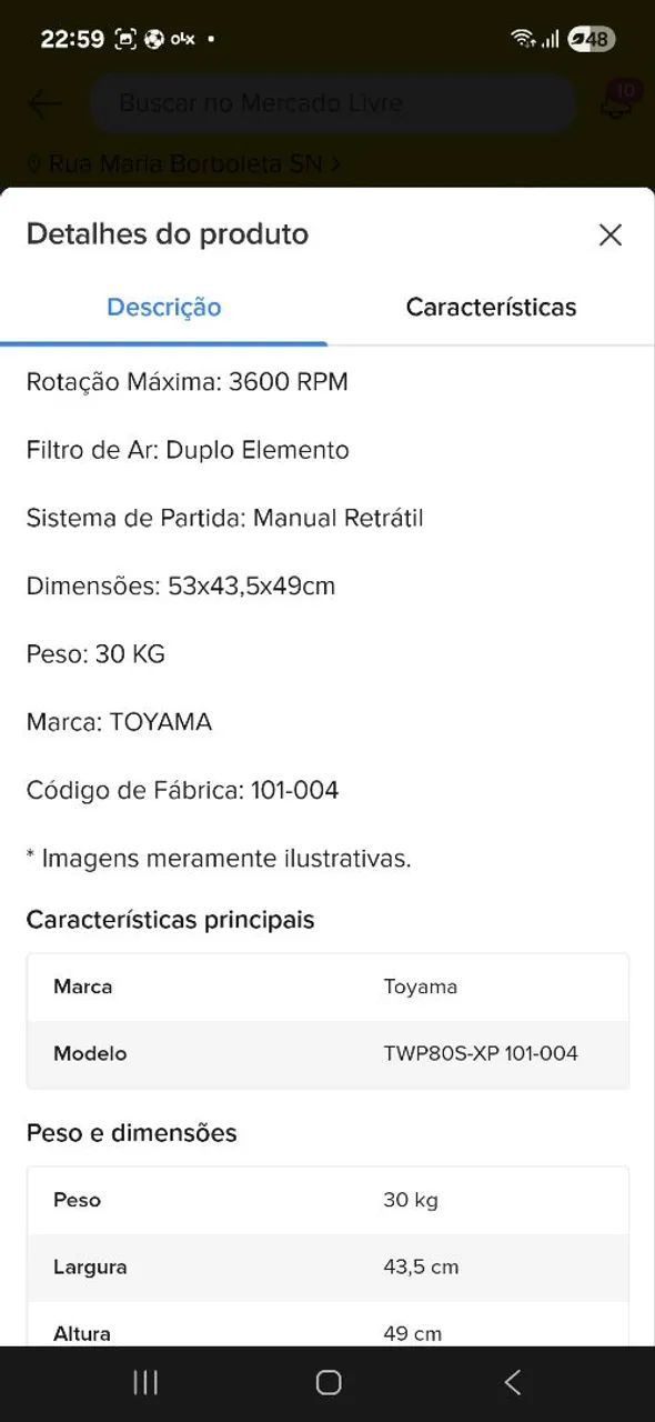 Motobomba gssolina 6 5hp, 4t, auto escorvante, Twp80s-xpToyama  - Foto 6