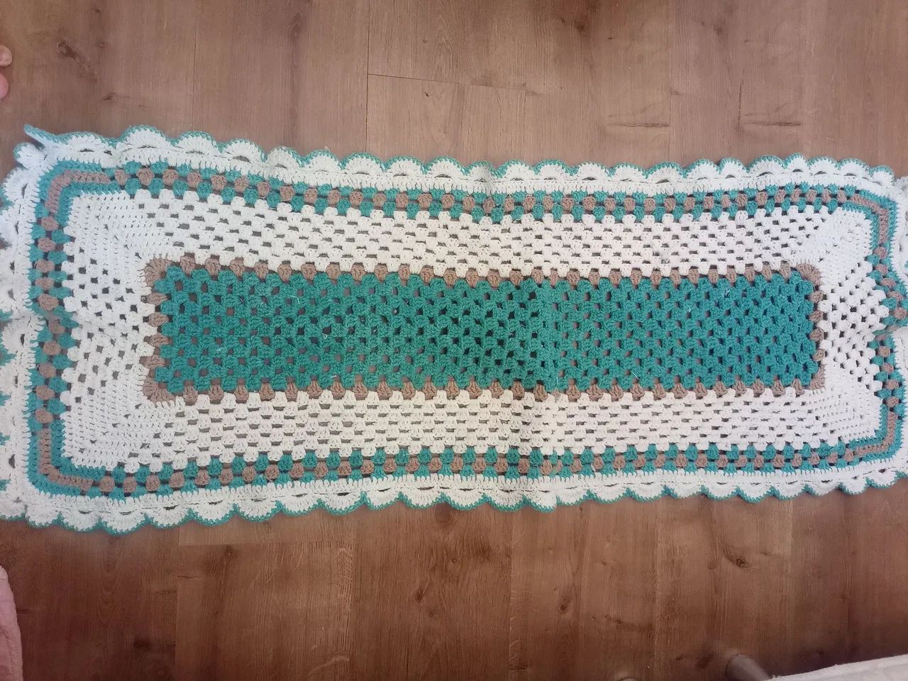  Kit 3 tapetes Tapete de Crochê Artesanal