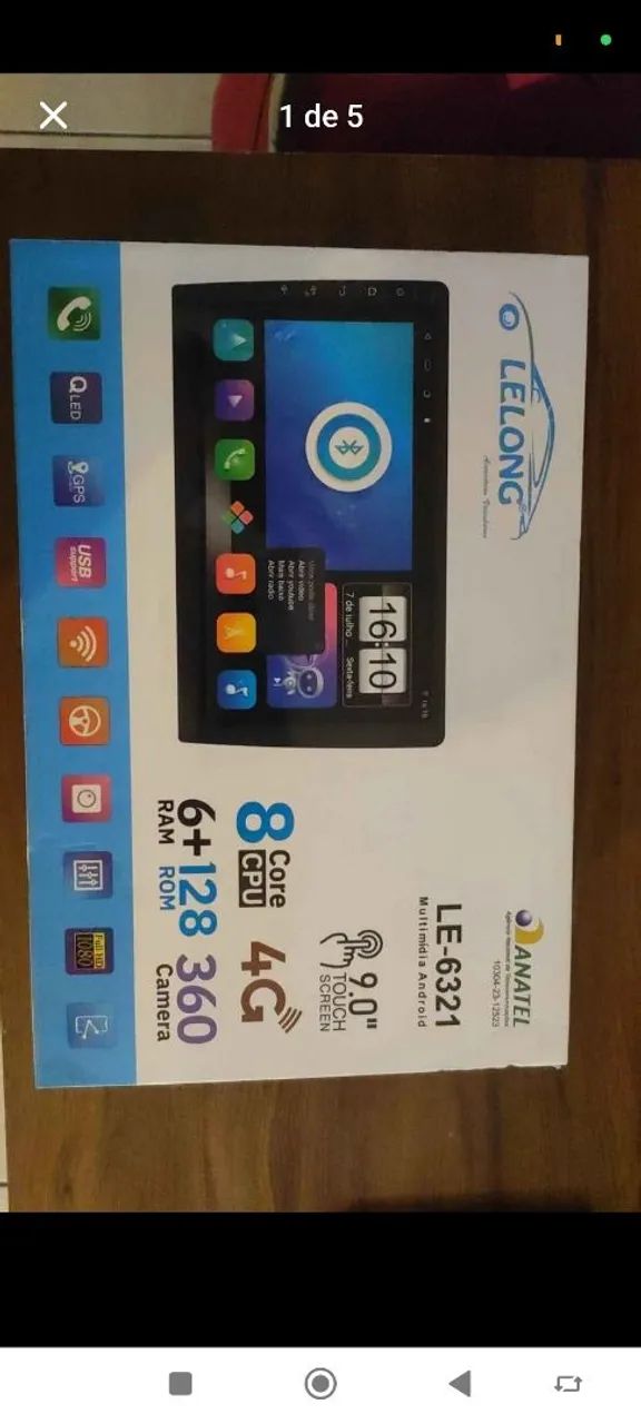 Central Multimídia Universal 9" 4G com Câmera de Ré 64167733854978122