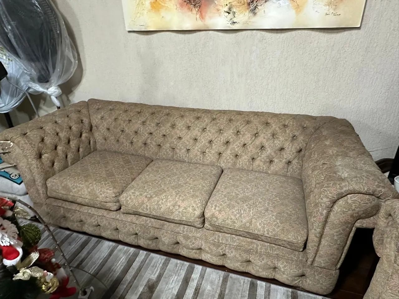 Jogo sofás 3 e 2 lugares em tecido - Foto 2