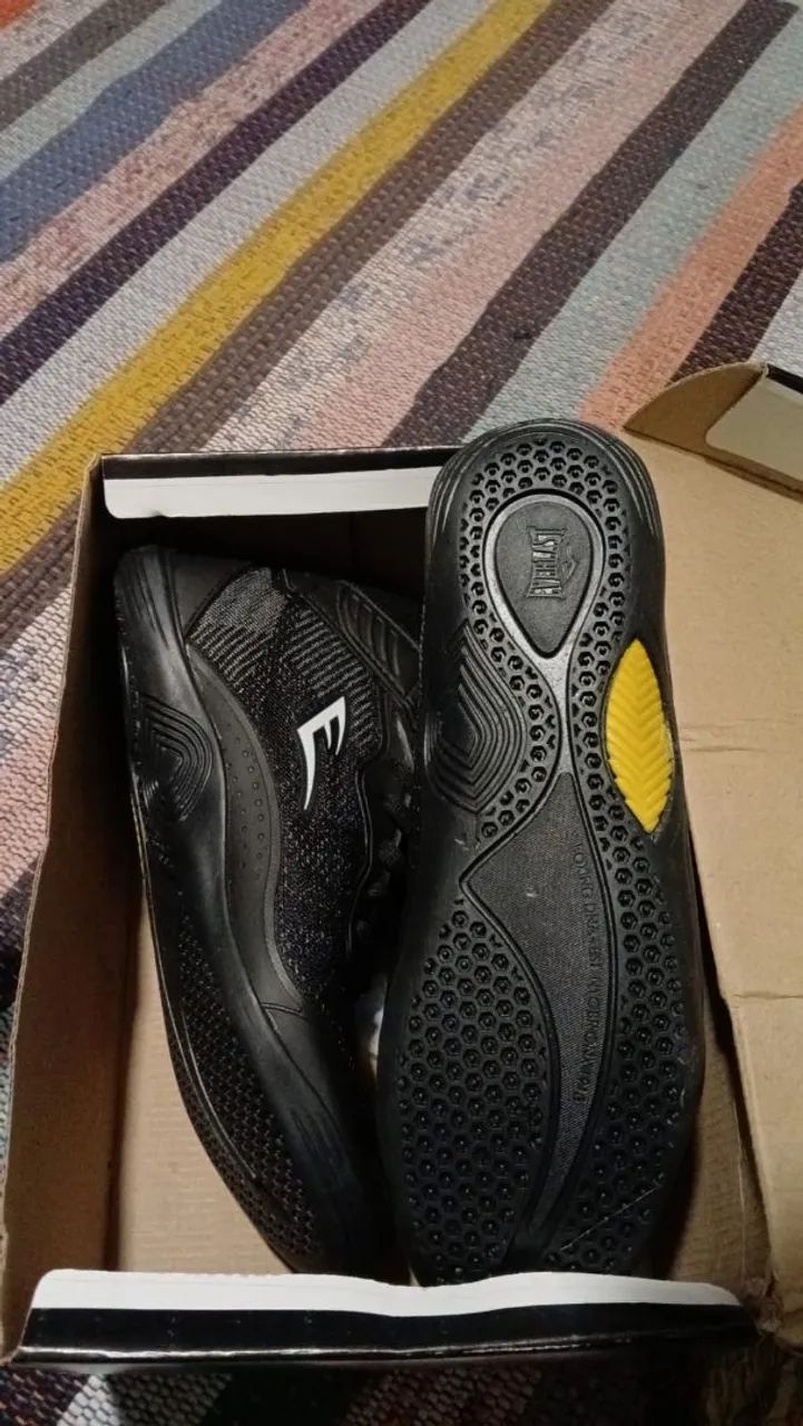 Tênis Everlast Forceknit 4 Preto e Amarelo Tam 41.  - Foto 5
