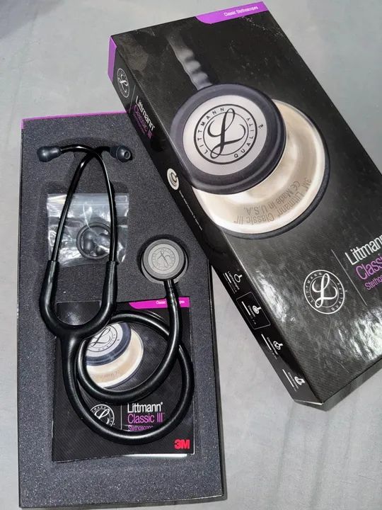 Estetoscópio Littmann Classic III Preto - Foto 3