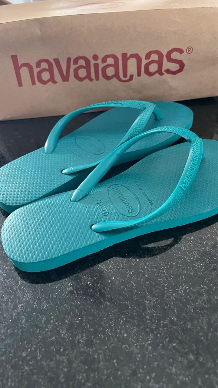 Havaianas 33/34 Verde Água Nova - Foto 2