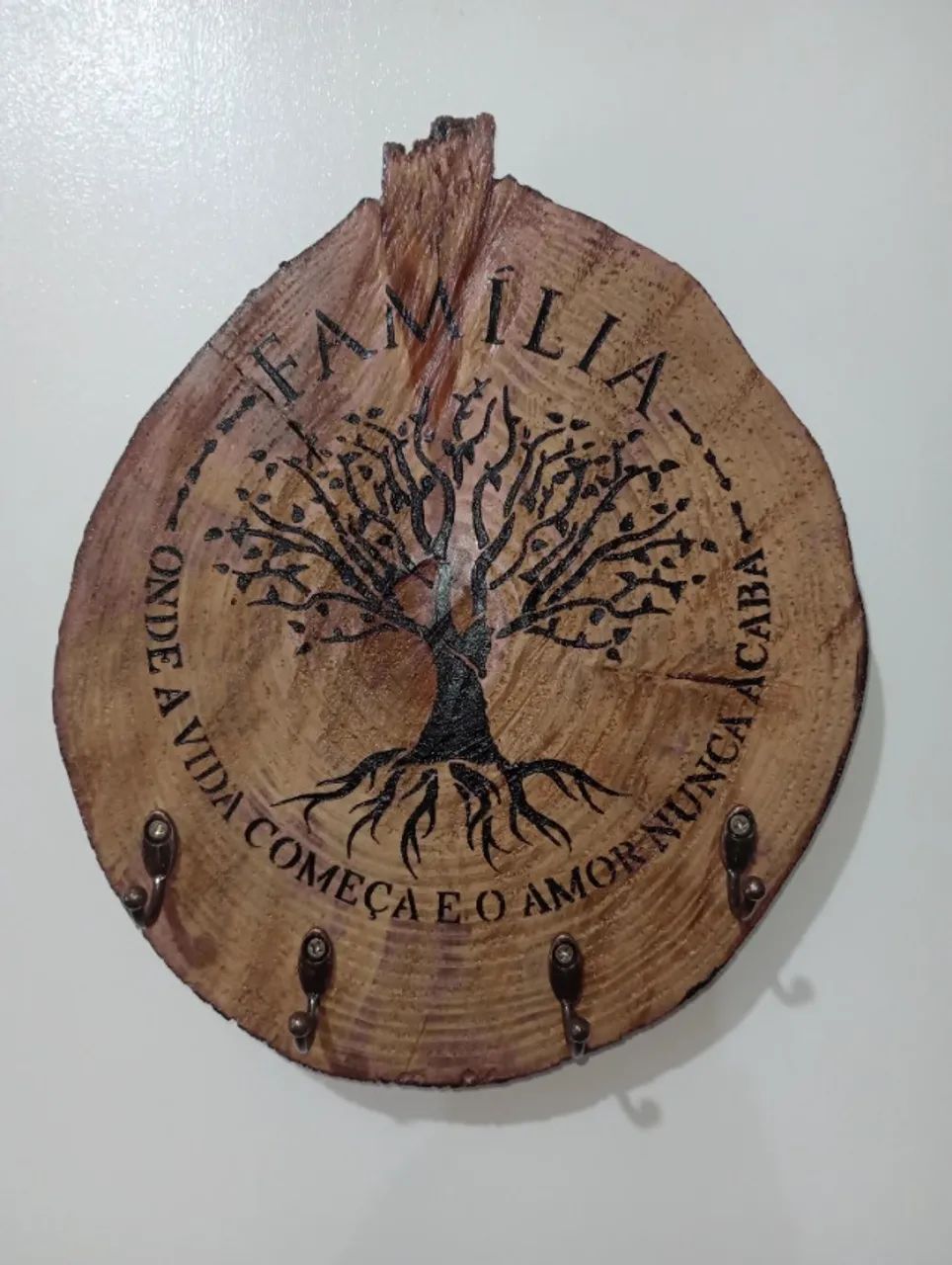 Porta chave rústico 