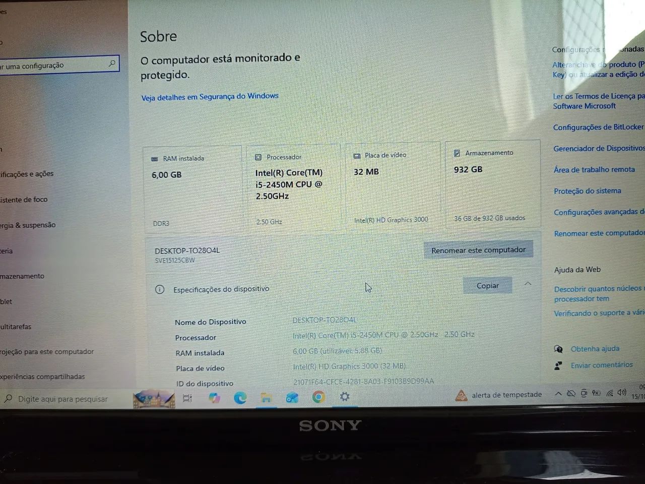 NOTEBOOK SONY I5 BRINDE CAIXA JBL - Foto 2