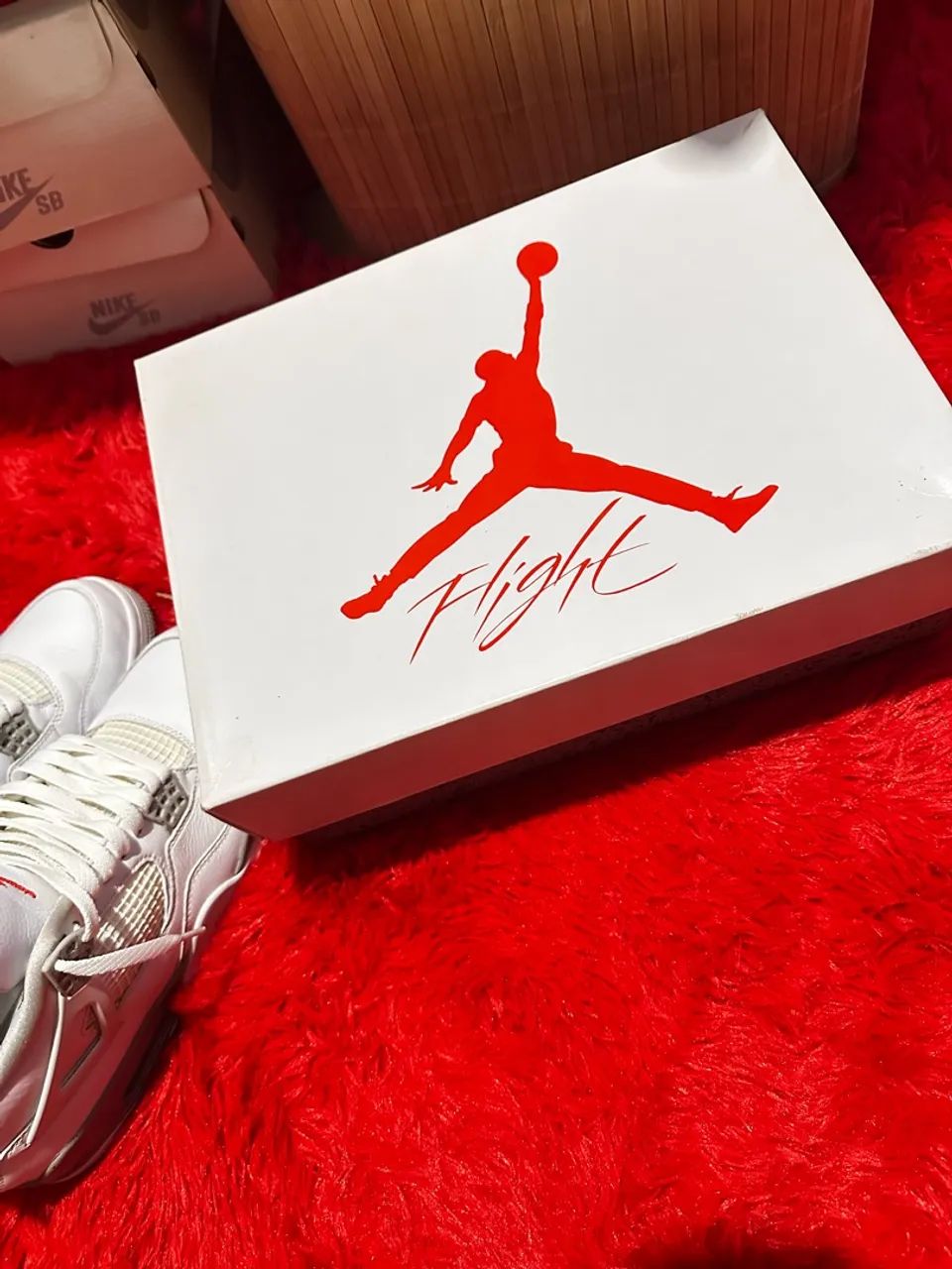 Tênis Air Jordan 4 Tech White - Foto 5