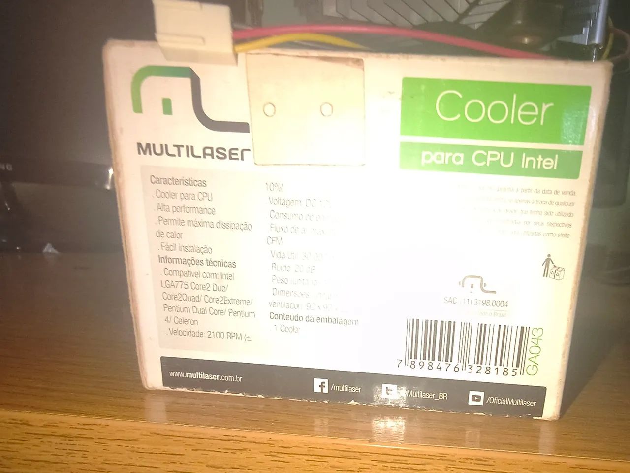 Cooler para Processador Intel Socket LGA 775 - Multilaser GA043 - Foto 3