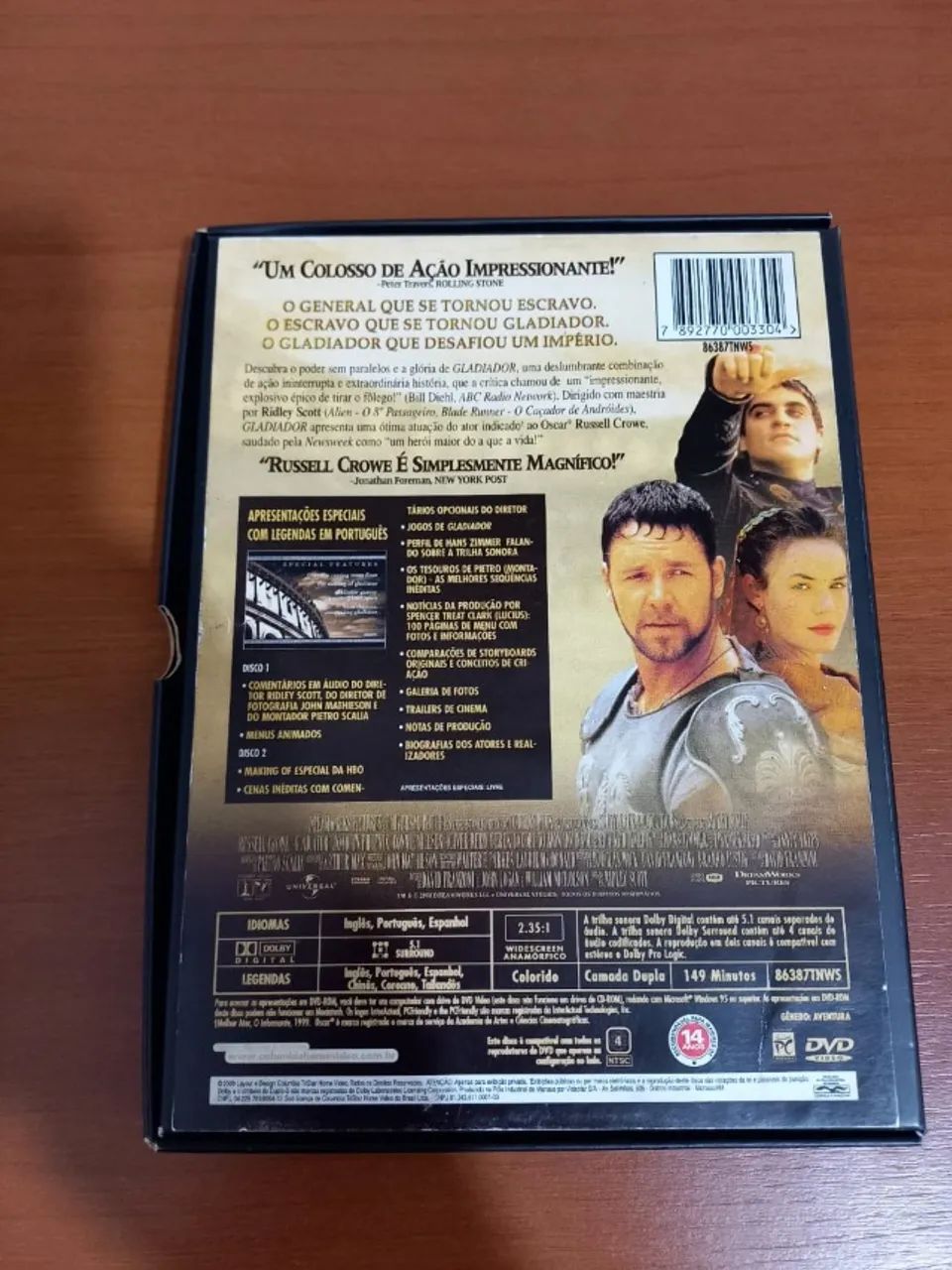 DVD Duplo Gladiador - primeira edição com luva autografada e capa personalizada - Foto 3