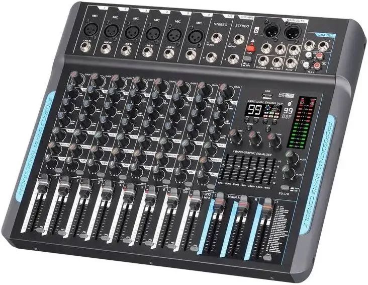 Mesa  Mixer de som 10 canais , 99 efeitos FX ,USB bluetooth interface Pc usb - Foto 2