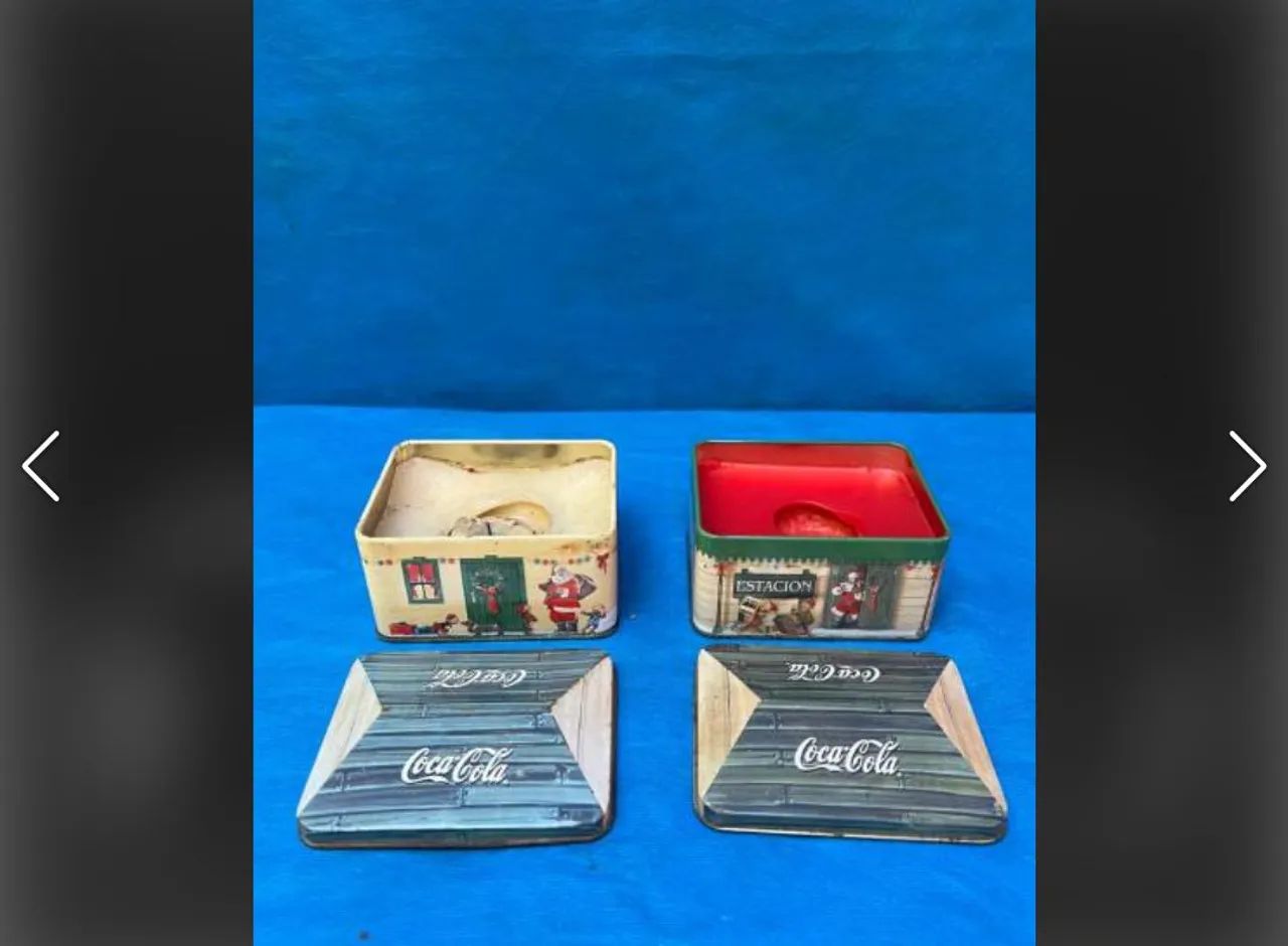 Antigo conjunto de latas de velas coleção coca-cola - Foto 5