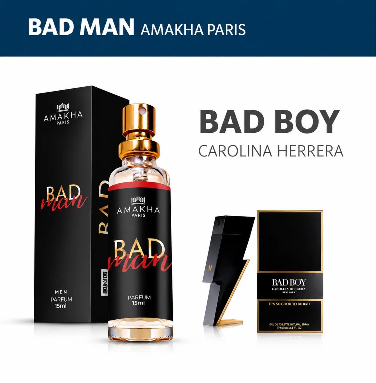 Perfume Importado Bad Man Boy 15ml Amakha Paris
