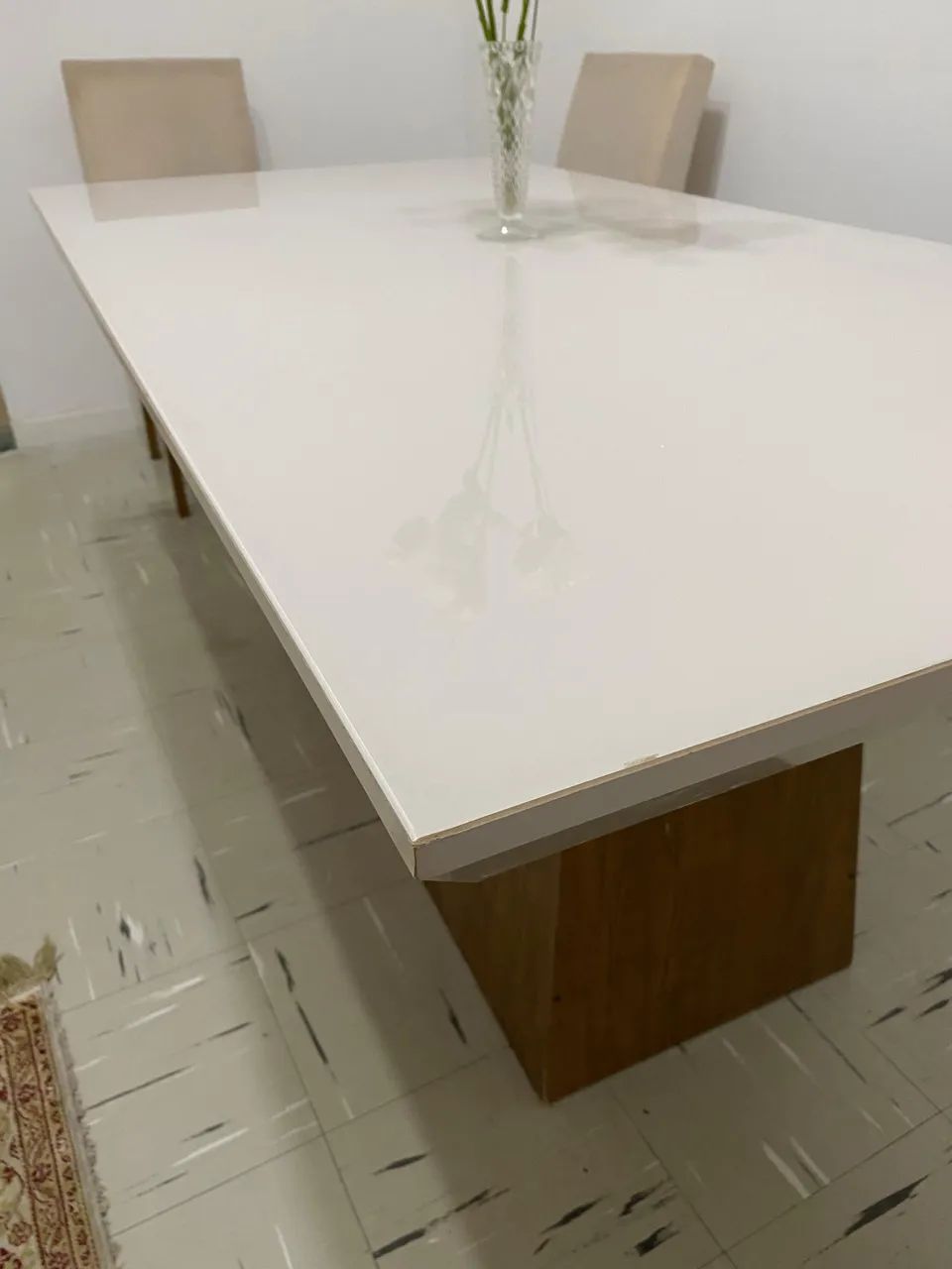 Mesa de Jantar Luna I com Vidro - Foto 2