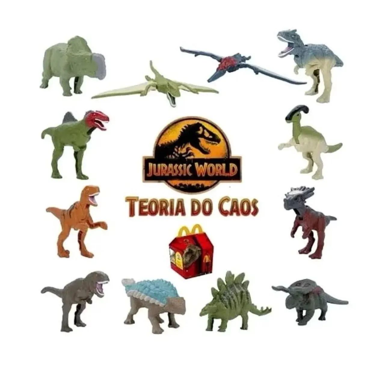 mt coleção jurassic world teoria do caos completa mc donalds 2025