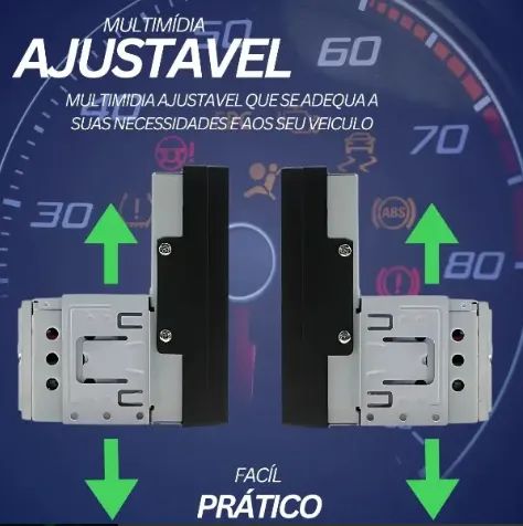 Promoção Multimidia 1 Din 7 Polegadas Slim Carplay Android Auto + camera de Re Usb Espelha - Foto 3