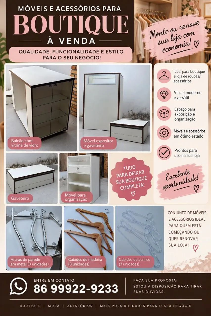 Móveis para boutique