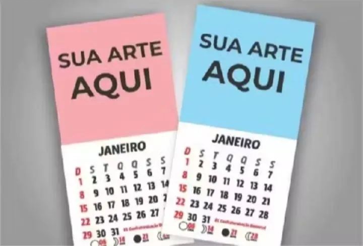 Mini calendário personalizado 