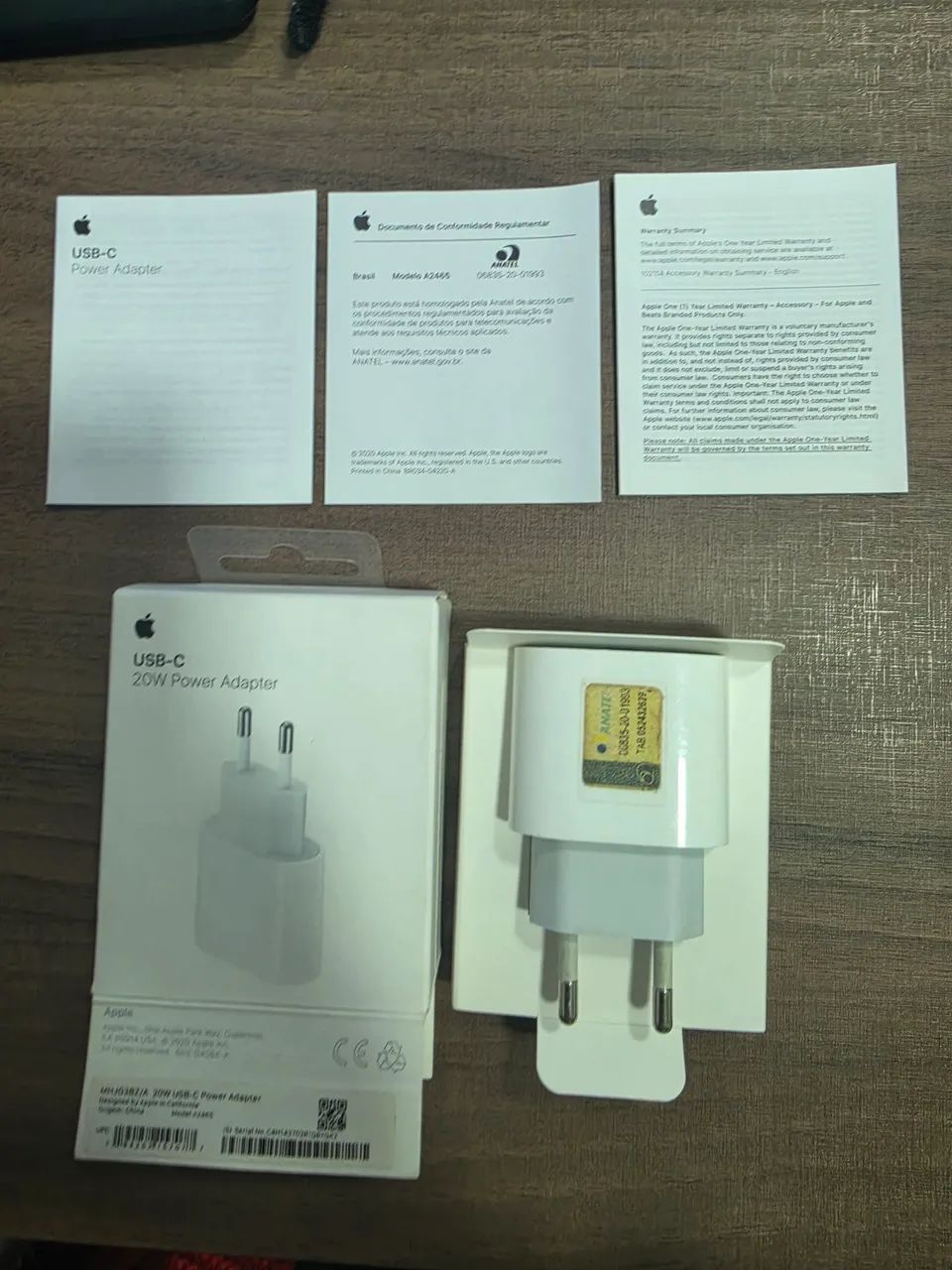Fonte apple usb-c 20w original 