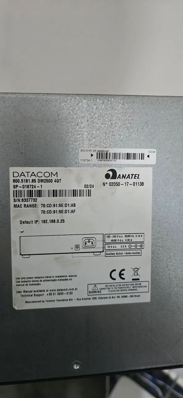 Roteador Datacom DM 2500 4GT