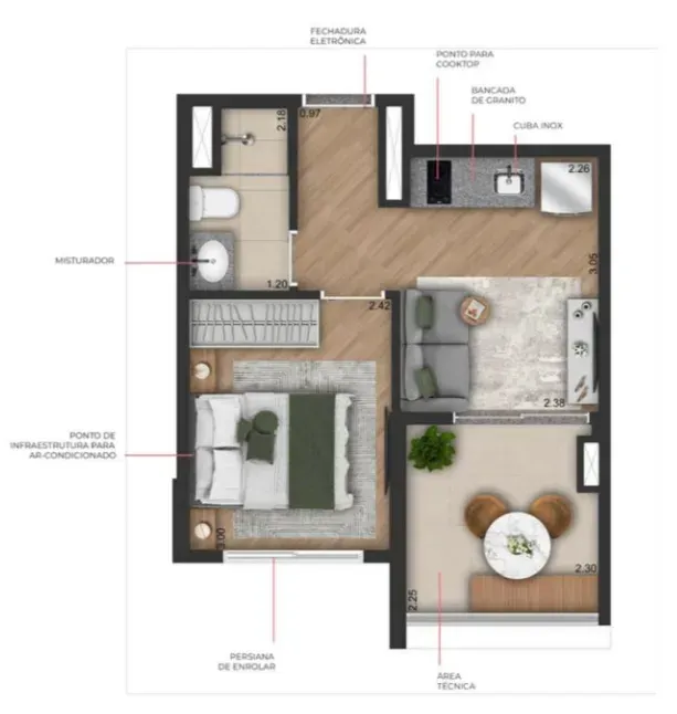 PLANTA 28m²