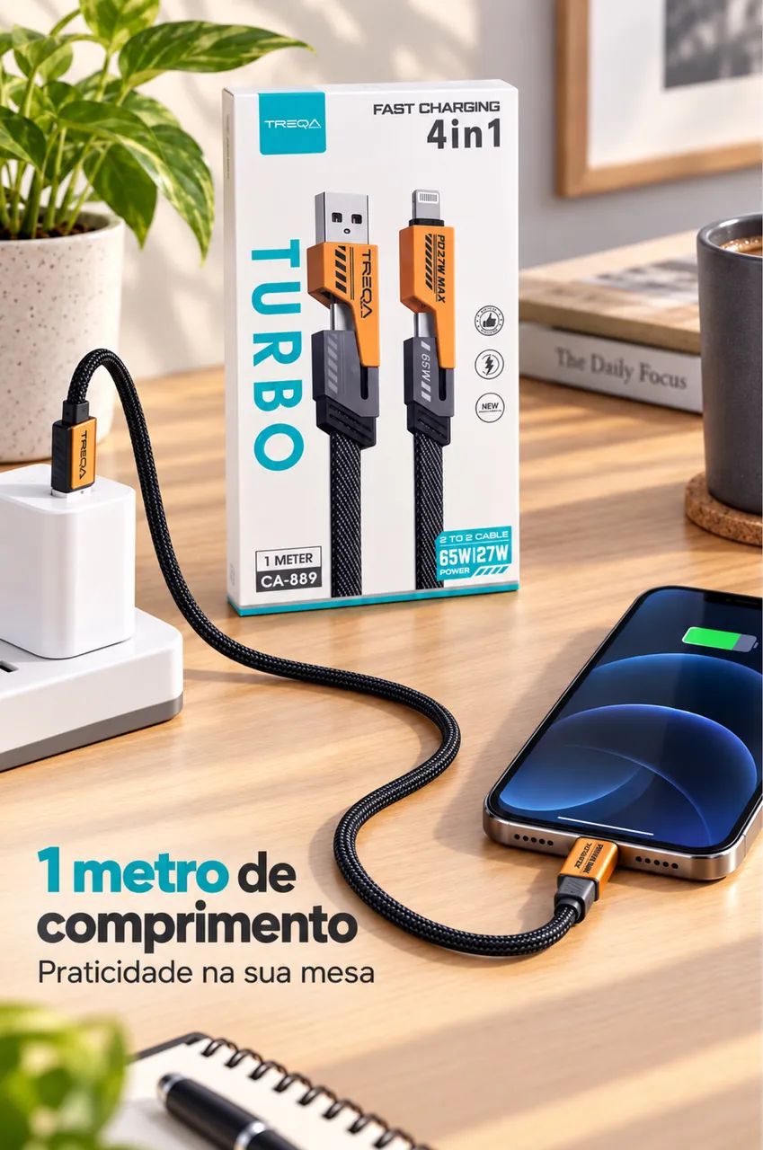 Cabo usb 4 em 1 entrega *grátis* - Foto 4