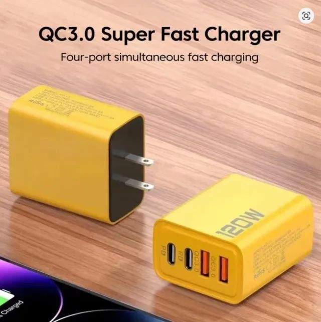 2 Carregadores USB C de 4 portas, 3.0 tipo C e USB c - Foto 4