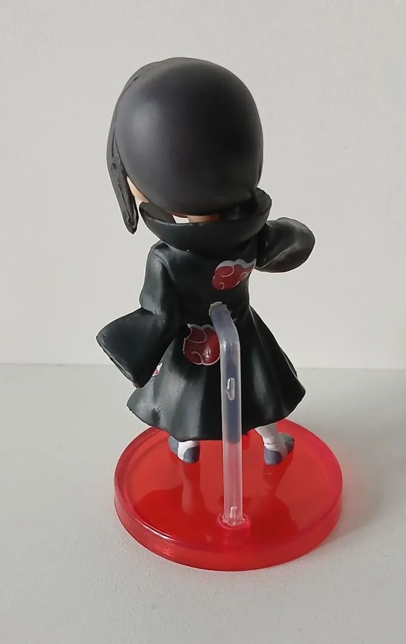 BONECO ACTION FIGURE MINIATURA NARUTO SHIPPUDEN ITACHI UCHIHA AKATSUKI - Foto 2